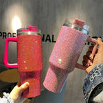 Empower Sips: Self Made Babes Exclusive Rhinestone-Embellished 40oz Coffee Mug - Elevate Your Hydration in Style